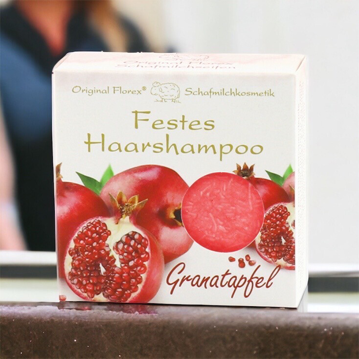 Florex - Festes Haarshampoo mit Schafmilch Granatapfel für fettiges Haar