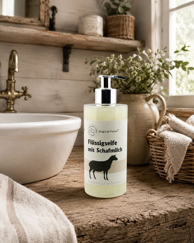 FLOREX Flüssigseife mit biologischer Schafmilch 400ml FLOREX Flüssigseife mit biologischer Schafmilch 400ml