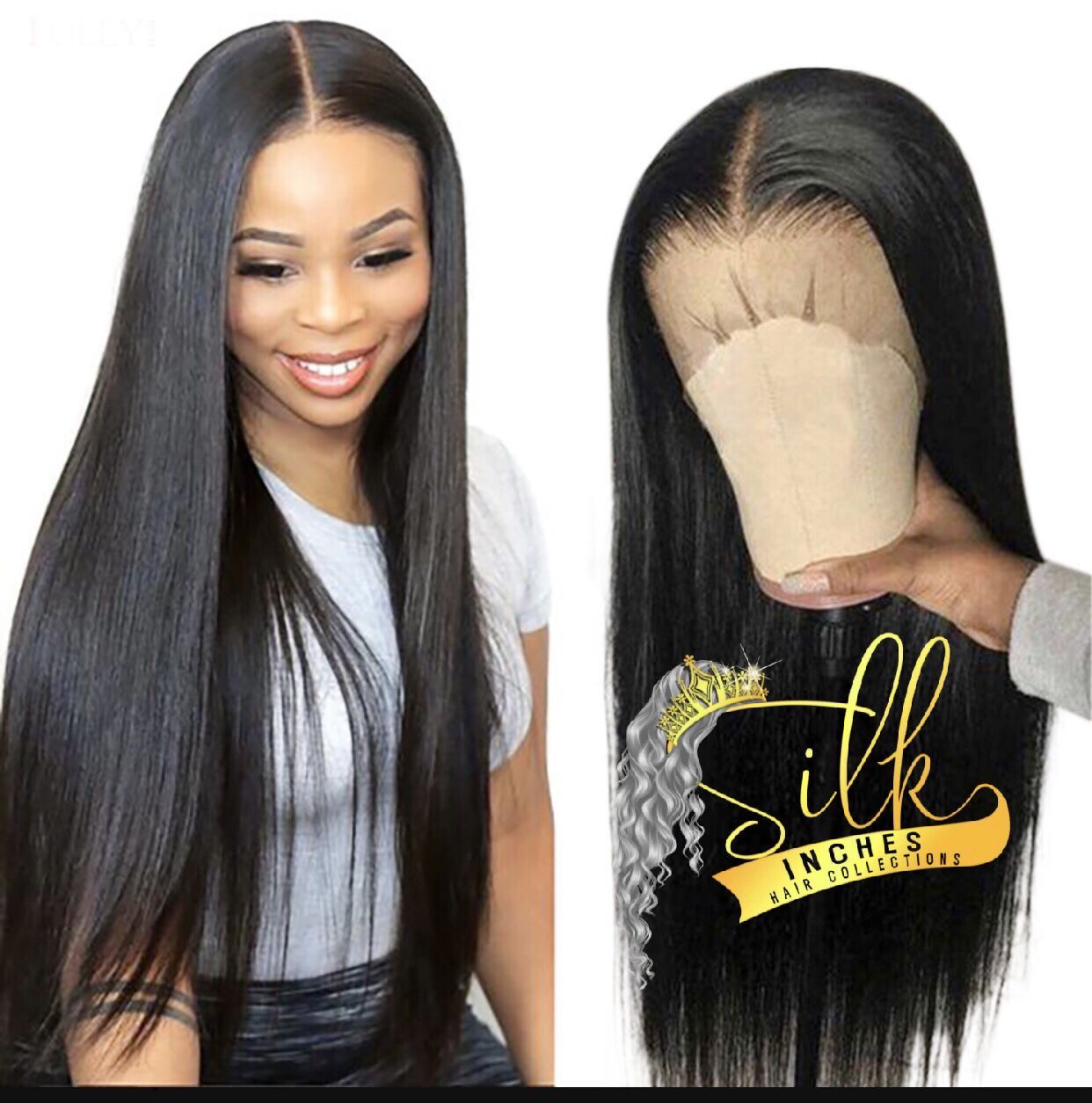 24 INCH STRAIGHT FRONTAL WIG