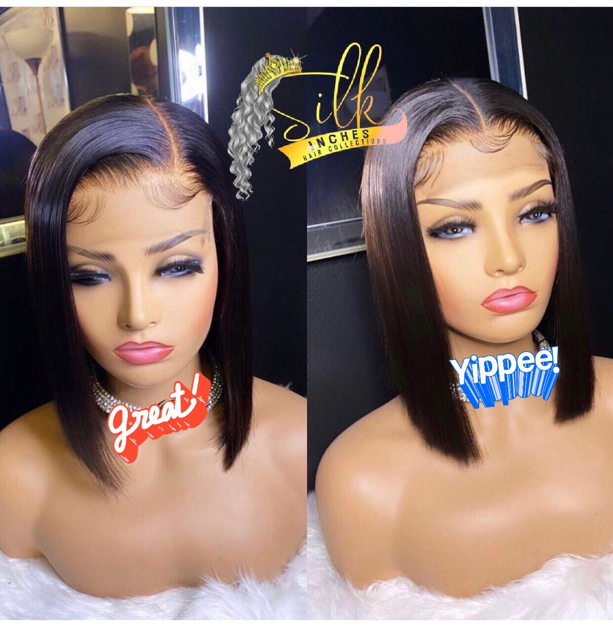 10 INCH FRONTAL BOB WIG