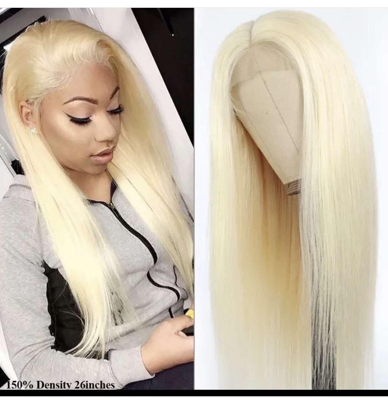26 INCH BLONDE FRONTAL WIG