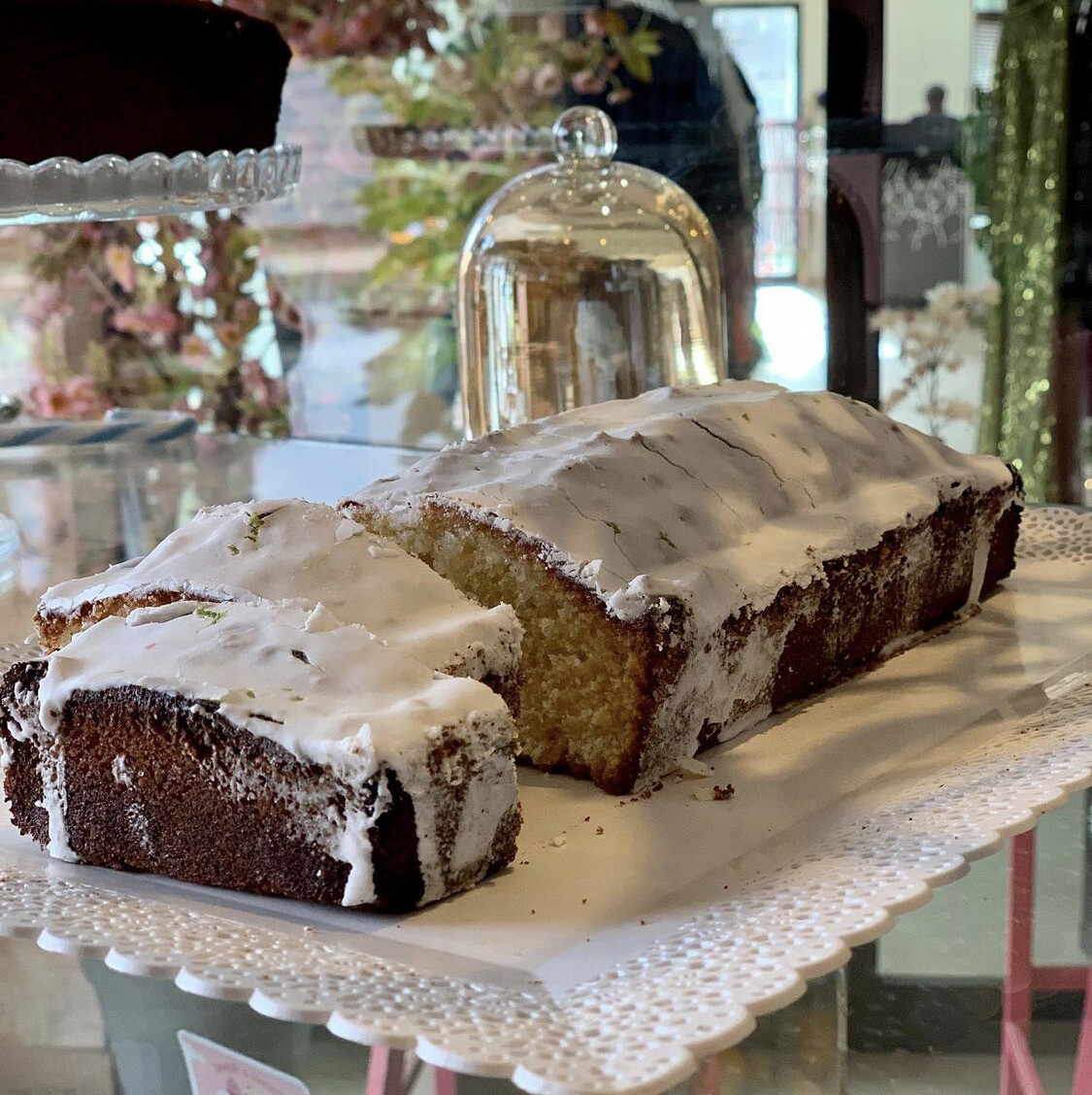Cake Au citron, Glaçage blanc 