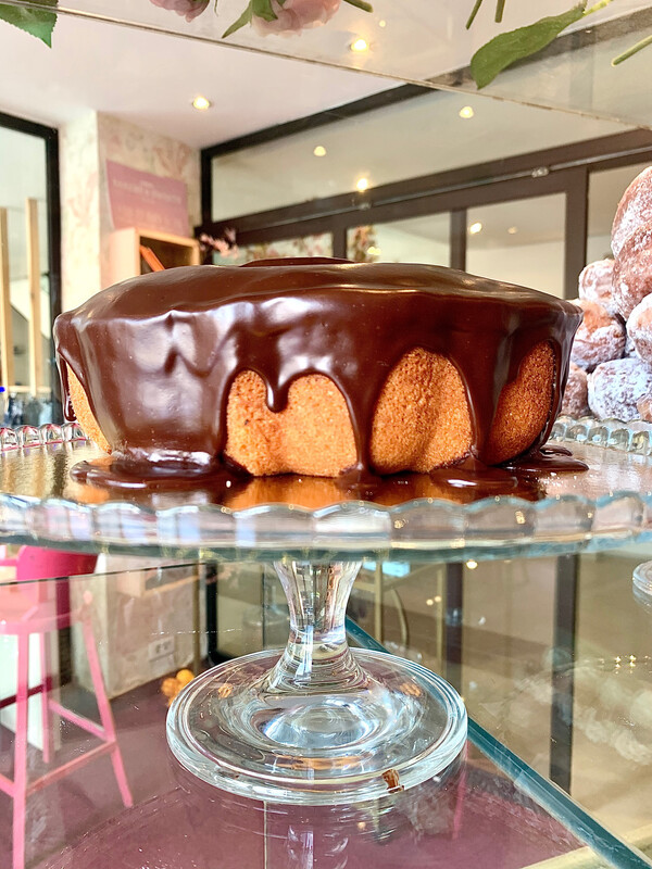 Cake Marbré Glaçage Chocolat Noir 