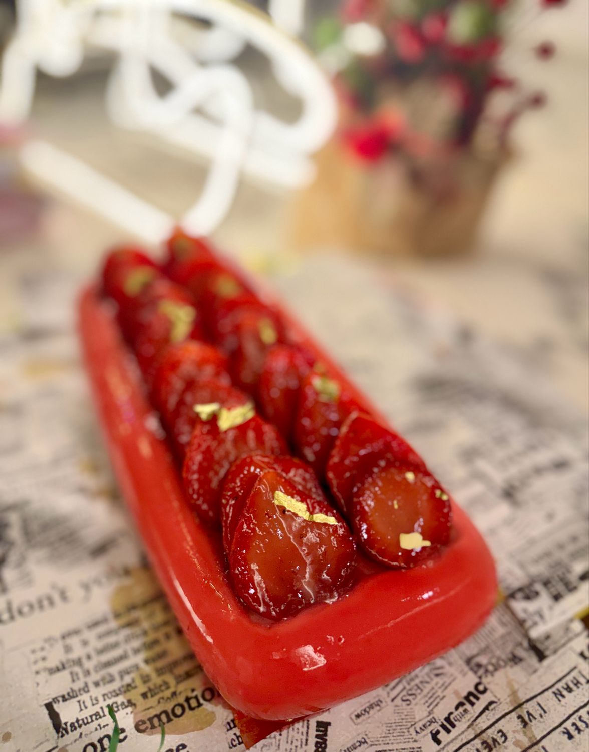 Bûche Façon Fraisier