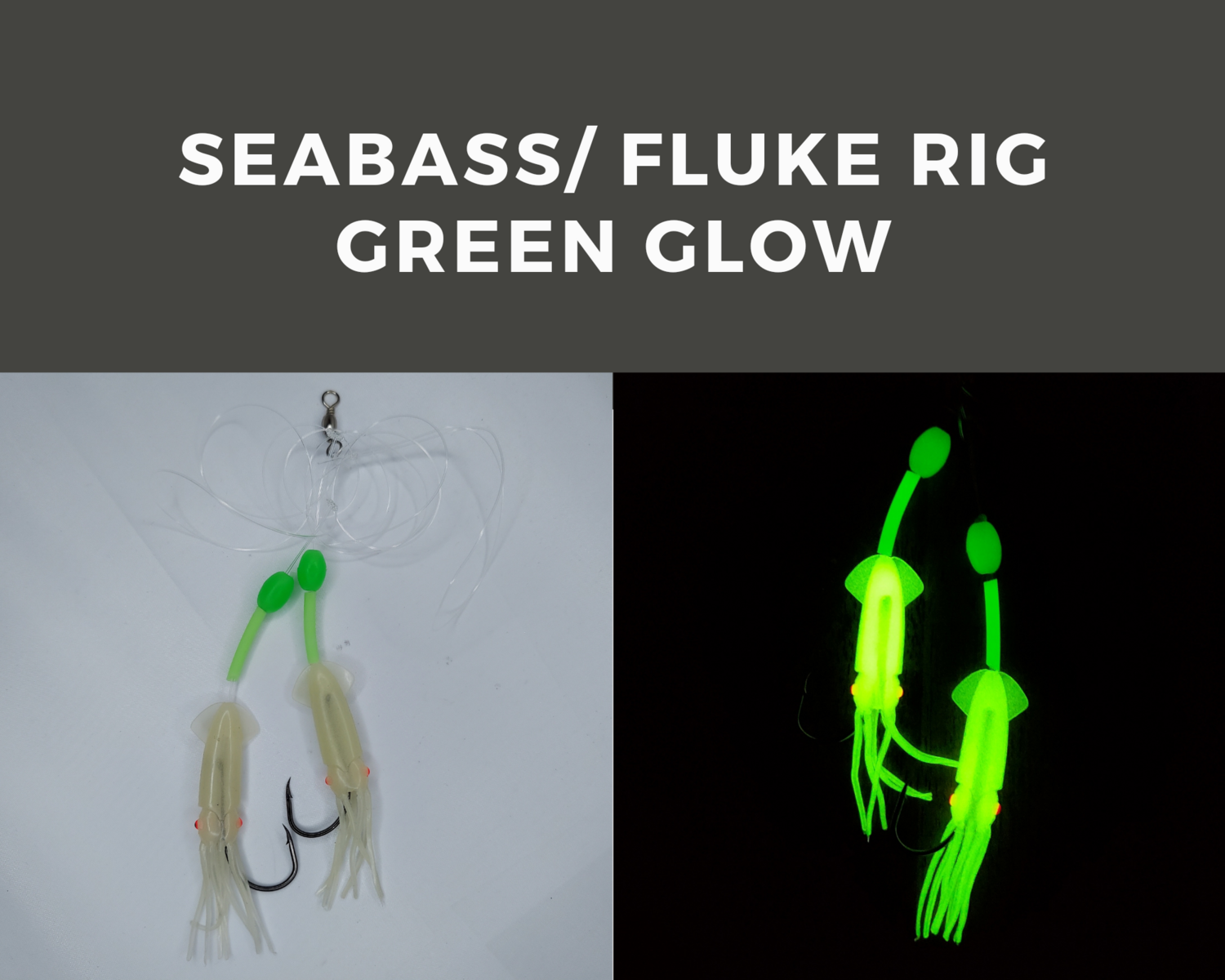 The Legend Seabass/ Fluke High Low Rigs White Glow