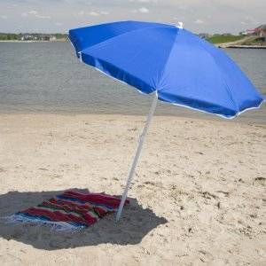 Sun &amp; Fun 4 - 4 Beach Chairs, 6ft. Umbrella, &amp; 4 Adult Beach Tags