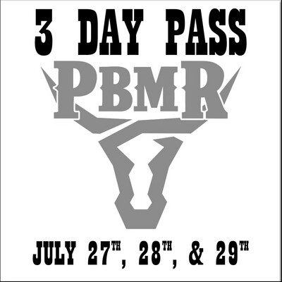 38th Annual Pawnee Bill Memorial Rodeo July 27-29 2023 (3 DAY PASS)
