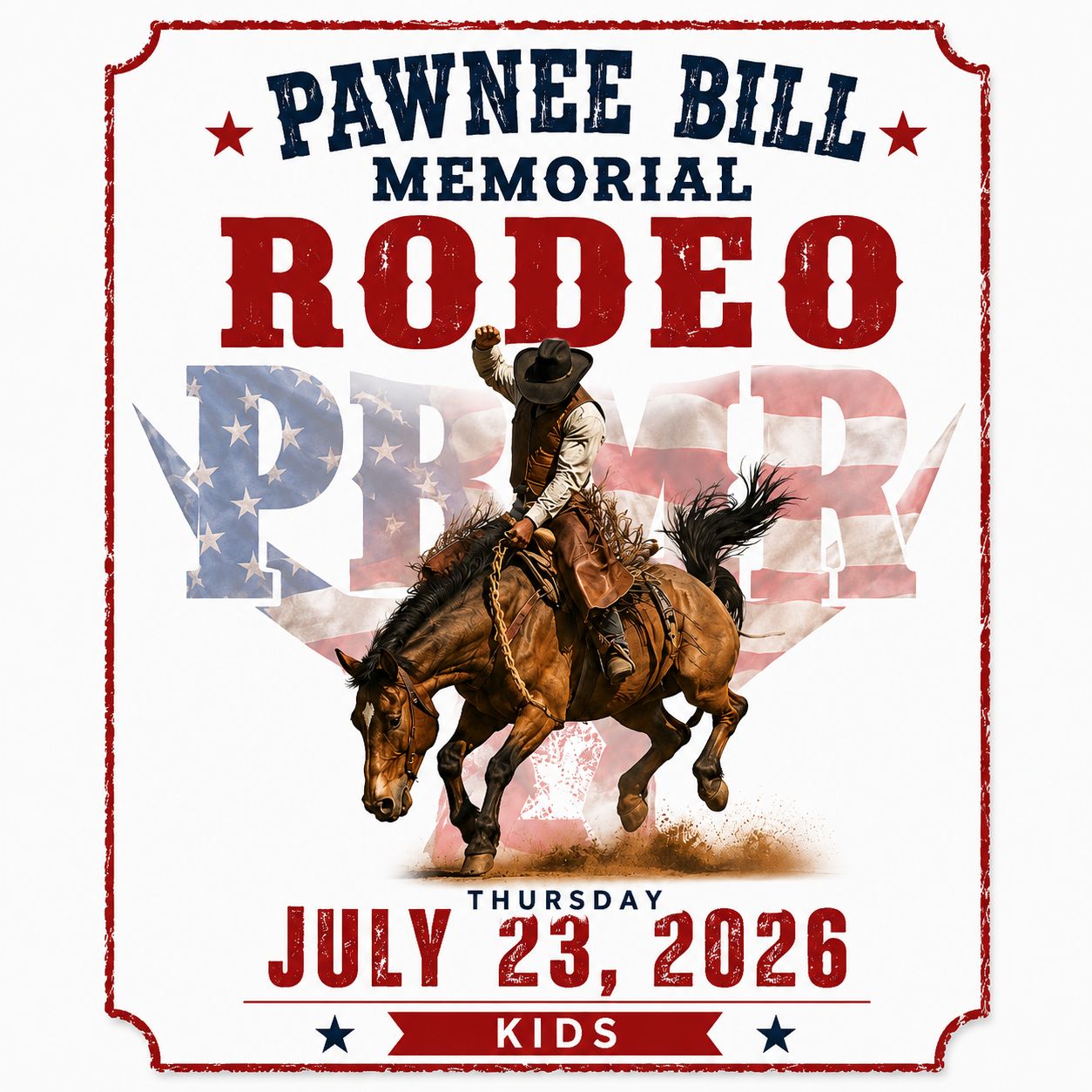 41st Annual Pawnee Bill Memorial Rodeo July 23rd 2026 (Thursday Kids Ages 6-12)
