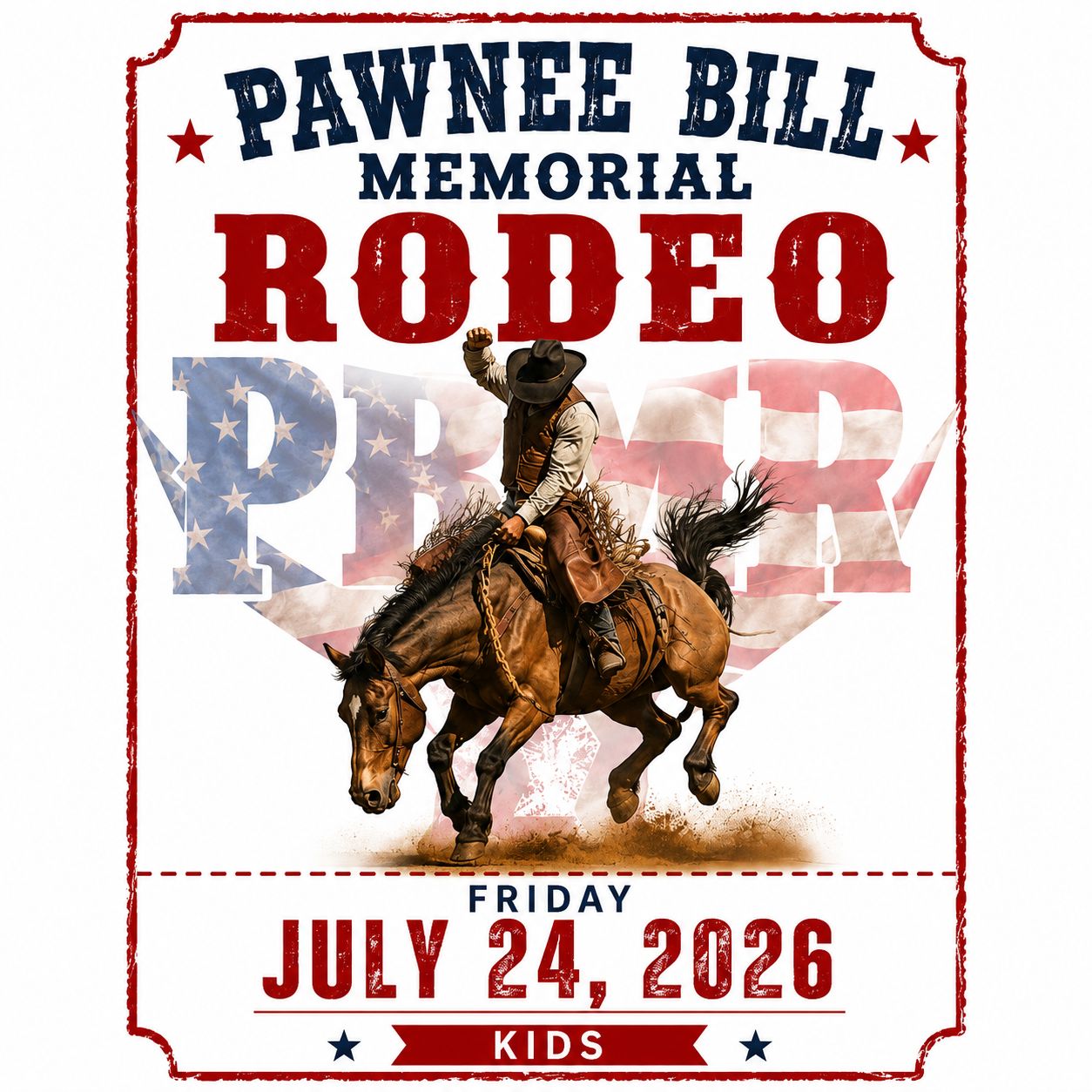 41st Annual Pawnee Bill Memorial Rodeo July 24th 2026 ( Friday Kids Ages 6-12)
