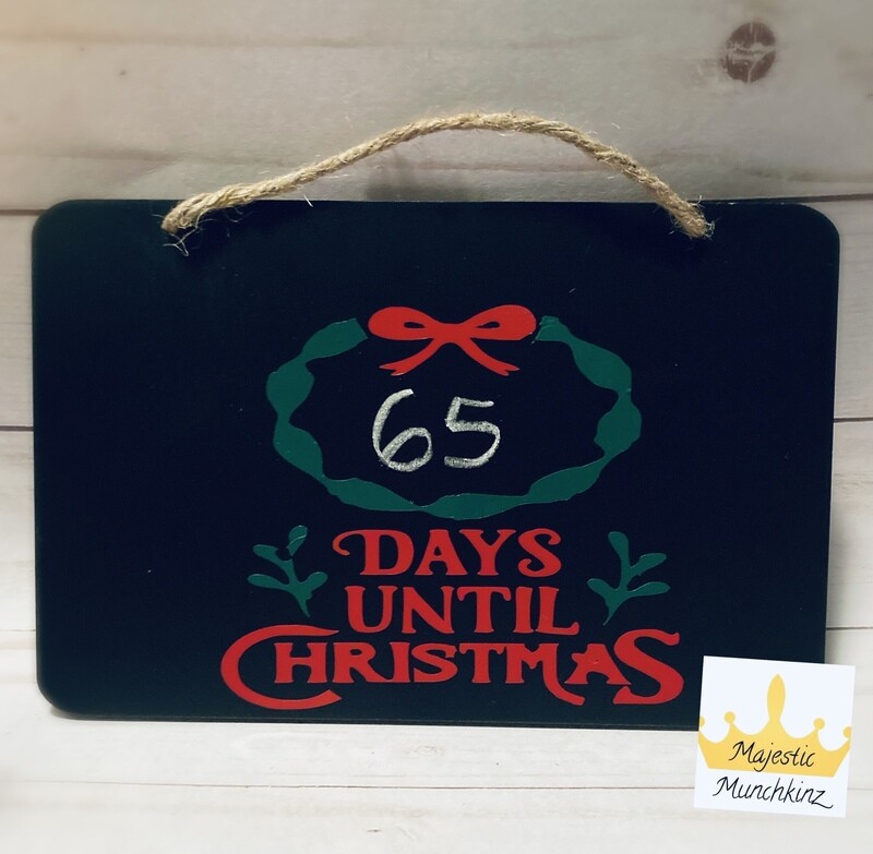 Christmas countdown chalkboard