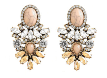 Crackle Crest Statement Earrings