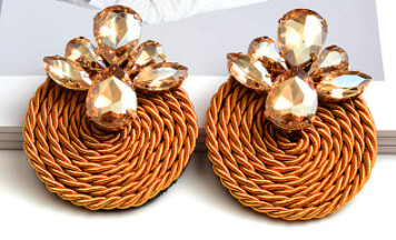 Rope Statement Studs/ Earrings (BROWN)
