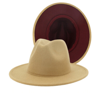 Burgundy Bottom Fedora Hat
