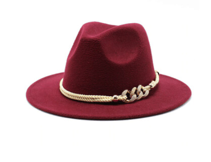 Rope Chain Accent Fedora Hats