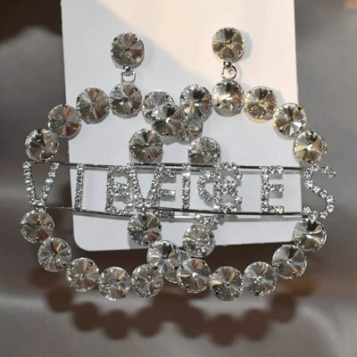 Vibes Statement Dangle Hoops (SILVER)