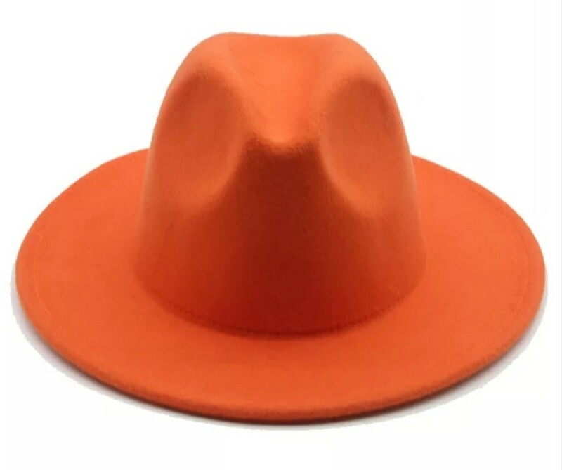 Orange Fedora Hat