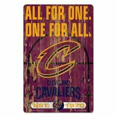 Cleveland Cavaliers Slogan Wood Sign