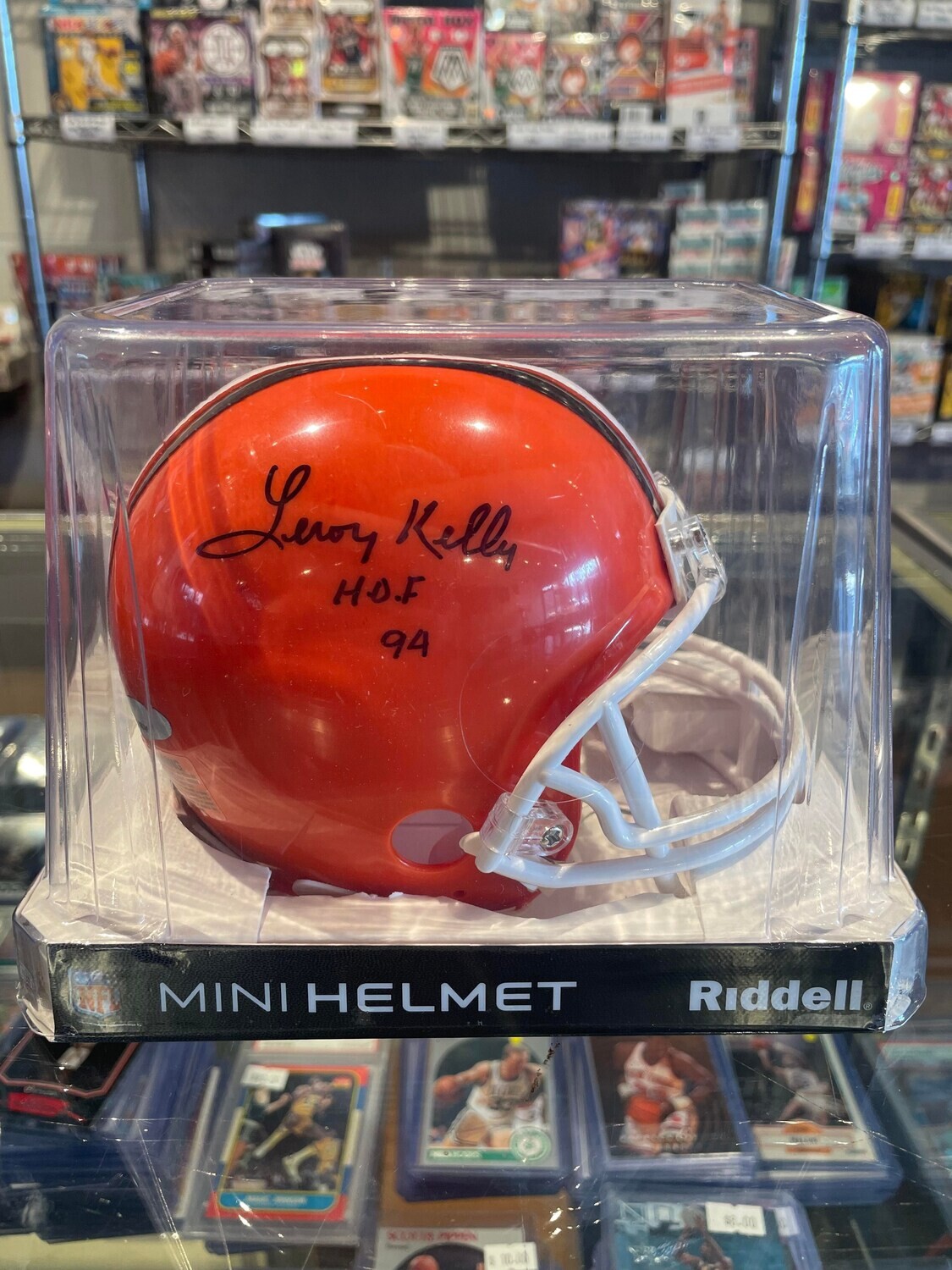 Leroy Kelly Autographed Mini Helmet HOF 1994 Inscription
