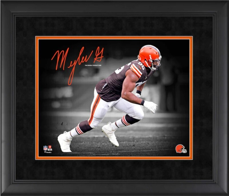 Myles Garrett Cleveland Browns Fanatics Authentic Facsimile Signature Framed 11" x 14" Spotlight Photograph