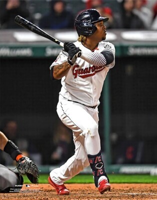 Jose Ramirez Cleveland Guardians Fanatics Authentic Unsigned Hits 1000th Career Hit Photograph 16&quot; x 20&quot;