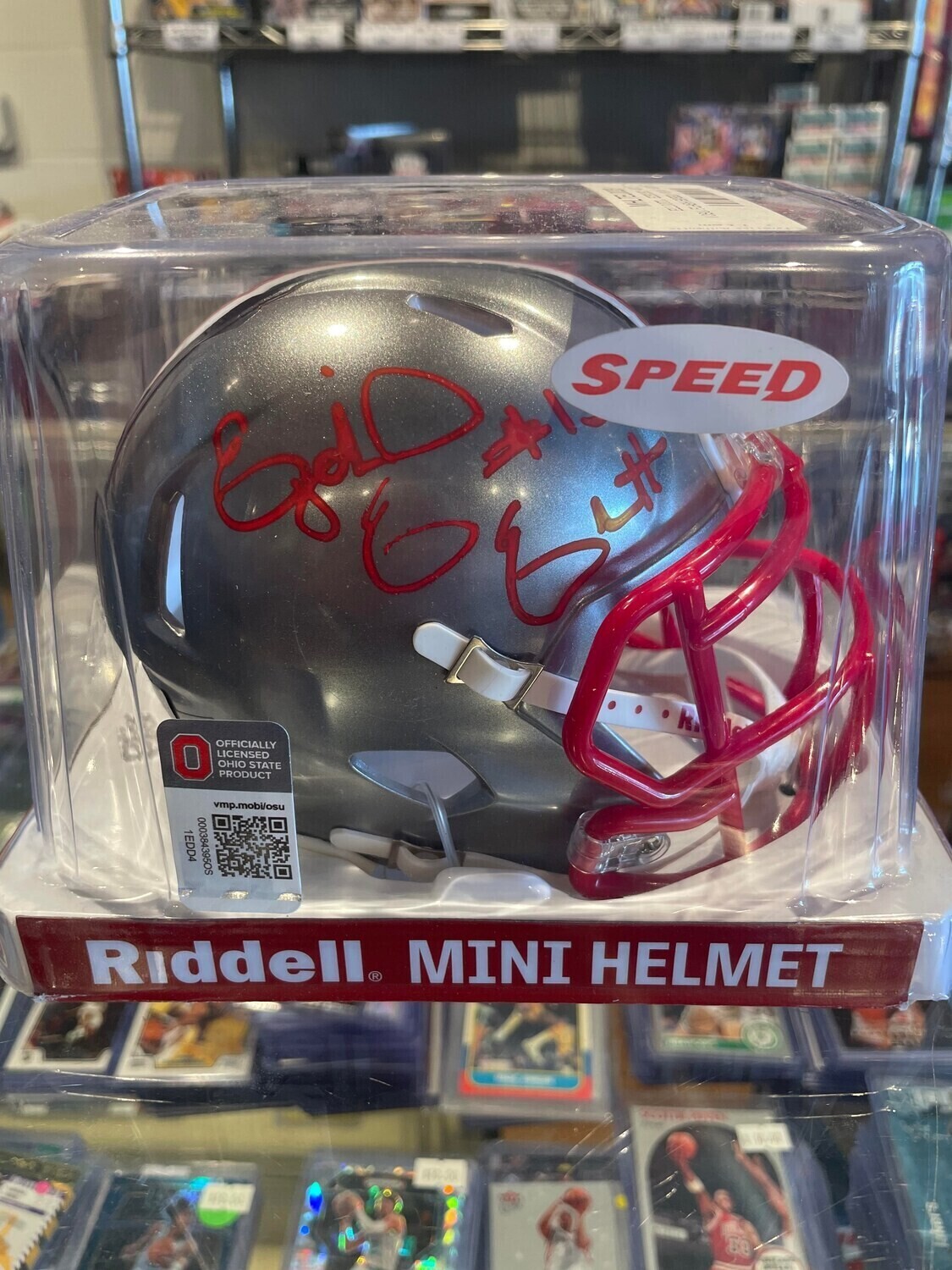 Ezekiel Elliott Ohio State Buckeyes Fanatics Authentic Autographed Riddell Flash Speed Mini Helmet