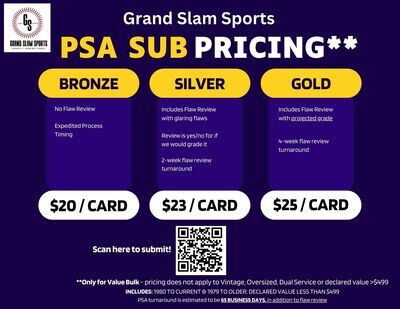 PSA Submission with Grand Slam!