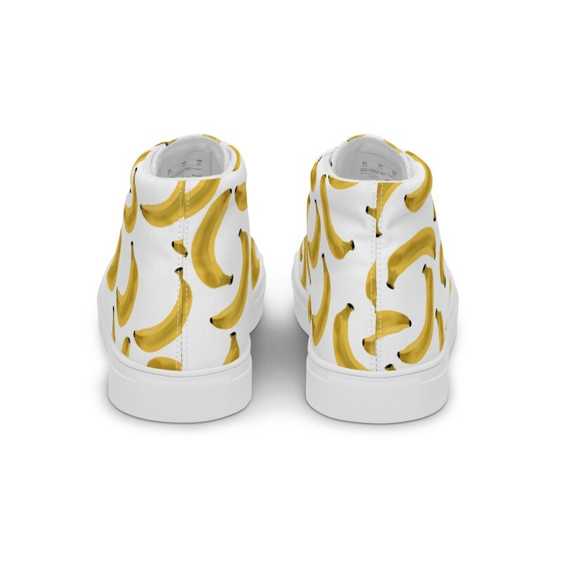 Banana Shake Women’s high top canvas shoes