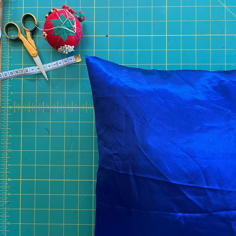 Royal Blue Satin Pillowcase