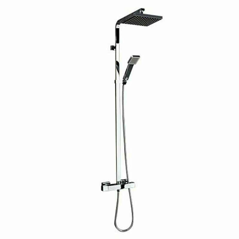 square rigid thermostatic riser shower