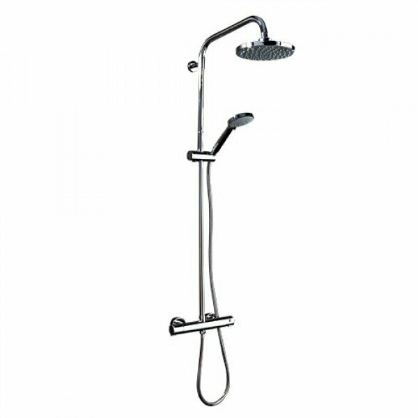 round thermostatic rigid riser shower