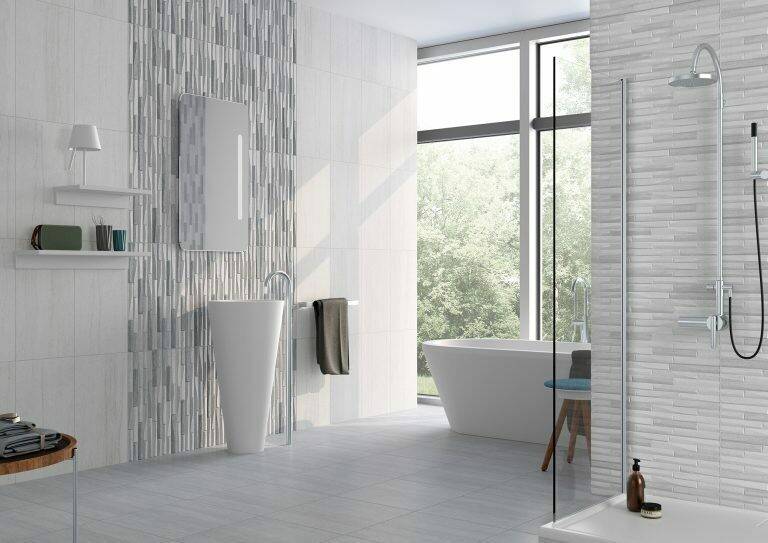 SUNSET DECOR TILE      WHITE/GREY
