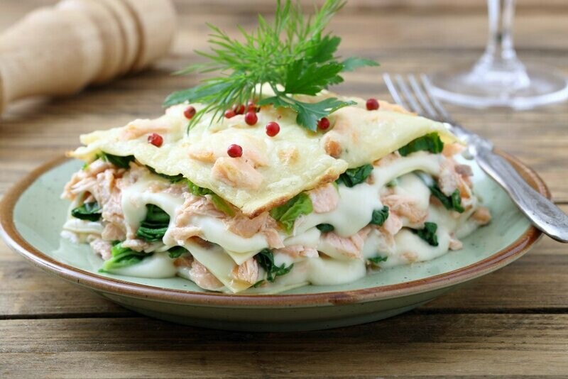 Lachs Lasagne