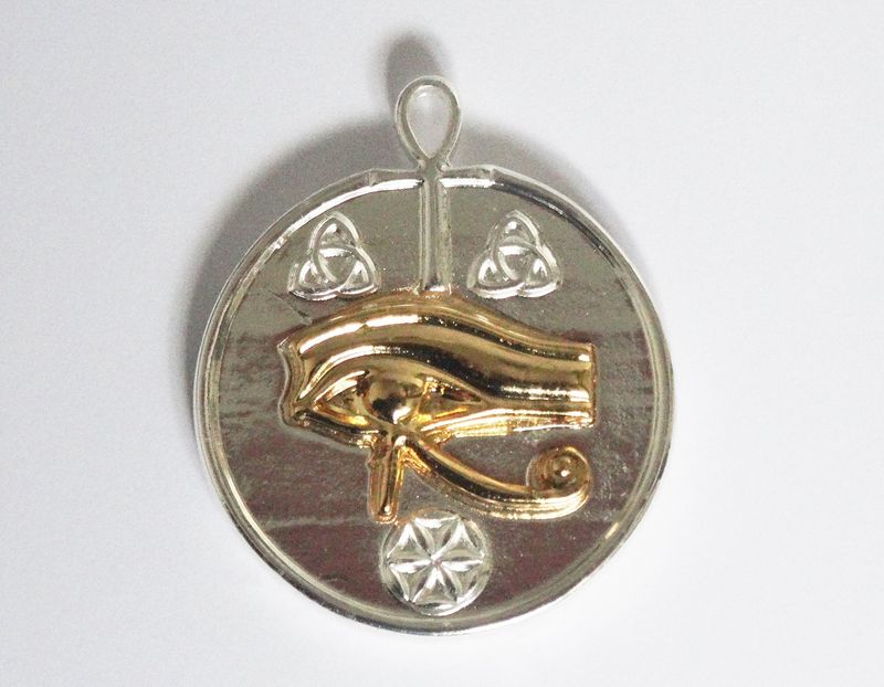 Protector Astral - medalla en plata, ojo en oro - Protector personal