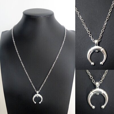 Arco astral personal baño de plata de (10 micras) cadena acero 50 cm.