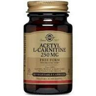 Acetyl L-Carnitine 250 mg  60Vegetable Capsules