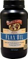 Barlean&#39;s Organic Oils High Lignan Flax Oil Softgels, 100 Count Bottle, 1000 mg ea.
