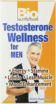 Bio Nutrition Testosterone Wellness for Men - 60 Tablets