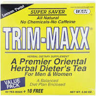 Body Breakthrough Trim-Maxx Herbal Dieter&#39;s Tea For Men &amp; Women, Lemon Twist, 70 Bags