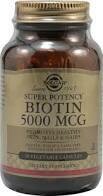 Biotin 5000 mcg Vegetable Capsules, 50 vc