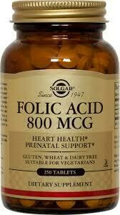Folic Acid 800 mcg Tablets