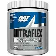 GAT Clinically Tested Nitraflex Testosterone Enhancing Pre Workout, Blue Raspberry,300 Gram