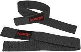 Grizzly Fitness Cotton Weight Lifting Straps - Black
