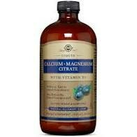 Liquid Calcium Magnesium Citrate with Vitamin D3 - Natural Blueberry Flavor