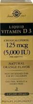 Liquid Vitamin D3 (Cholecalciferol) 125 mcg (5,000 IU) - Natural Orange Flavor