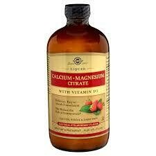 Liquid Calcium Magnesium Citrate with Vitamin D3 - Natural Strawberry Flavor