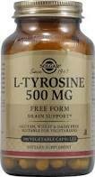 L-Tyrosine 500 mg Vegetable Capsules, 100 vc