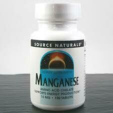 Manganese 10 mg, 100 tablet