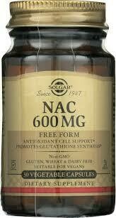 NAC 600 mg Vegetable Capsules, 30 vc