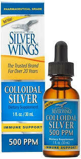 Natural Path Silver Wings Colloidal Silver Mineral Supplement, 500 Ppm, 1 Fl. Oz.