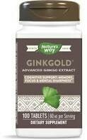Natures Way Ginkgold 60 Mg Tablets For Mental Sharpness - 100 Ea